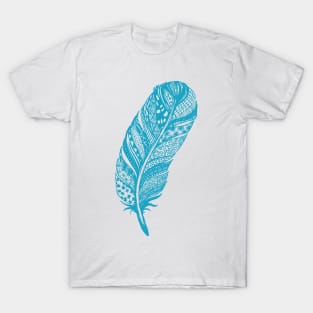 Zentangle Tribal Feather Drawing T-Shirt